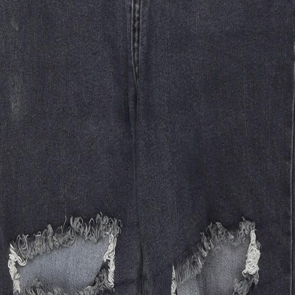 PRETTYLITTLETHING Womens Grey  Denim Skinny Jeans Size 8 L26 in