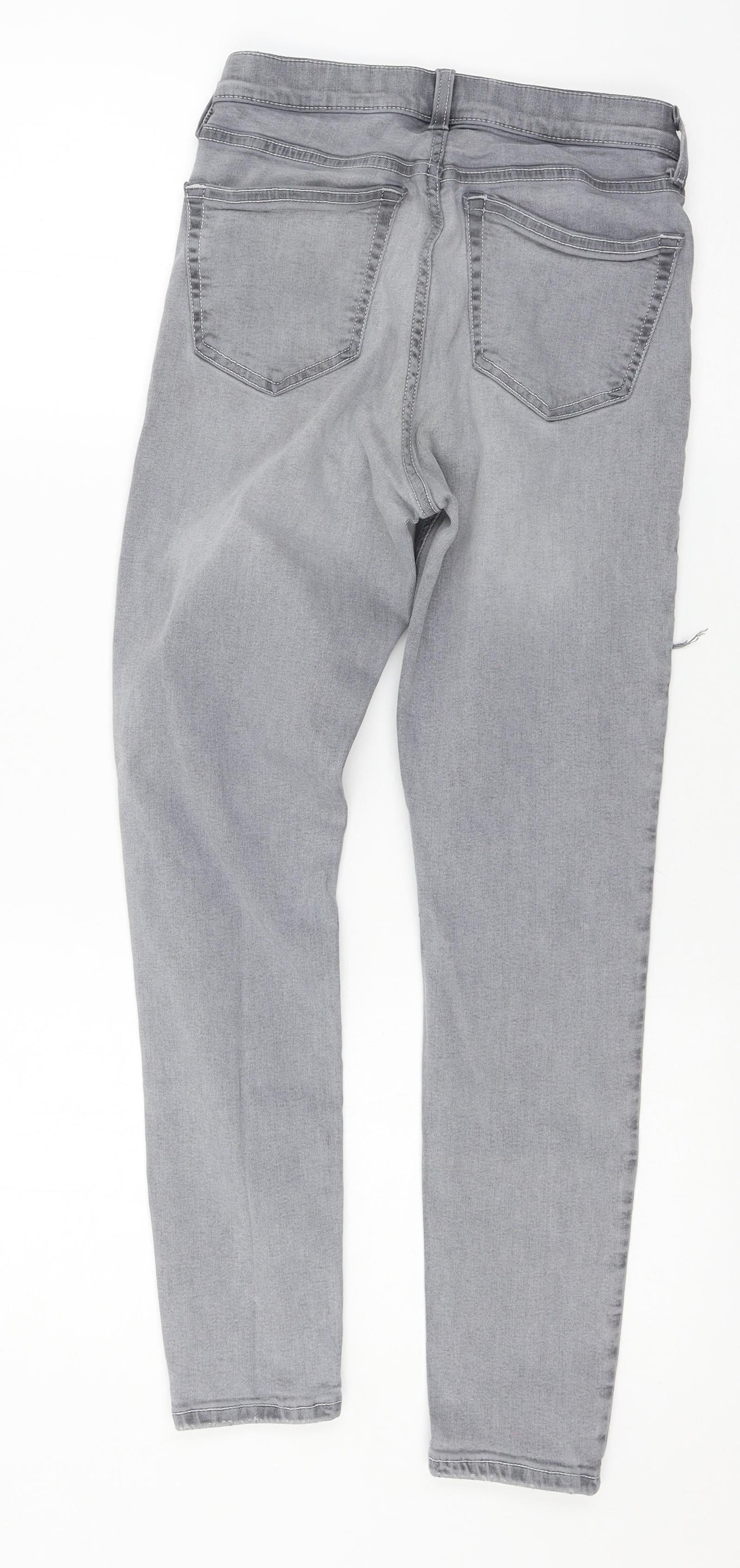 Topshop Womens Grey  Denim Skinny Jeans Size 26 in L30 in