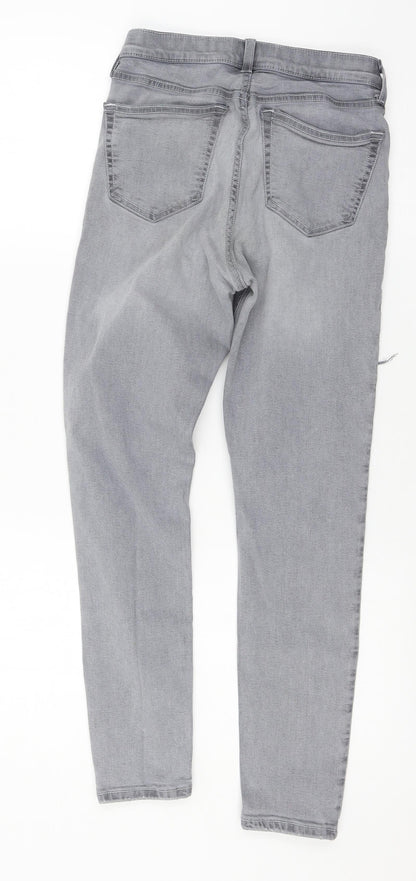 Topshop Womens Grey  Denim Skinny Jeans Size 26 in L30 in