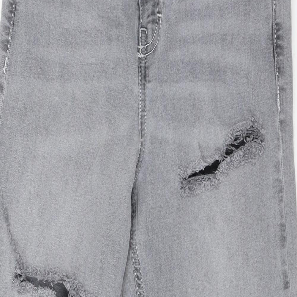 Topshop Womens Grey  Denim Skinny Jeans Size 26 in L30 in