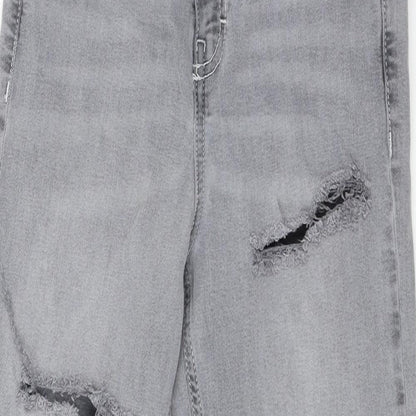 Topshop Womens Grey  Denim Skinny Jeans Size 26 in L30 in
