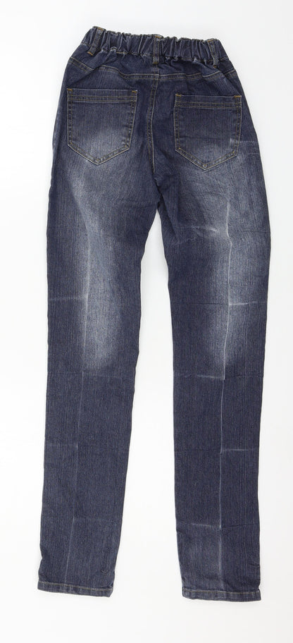 Womens UK Size 6 OKAY Regular Fit Skinny Blue Jeans