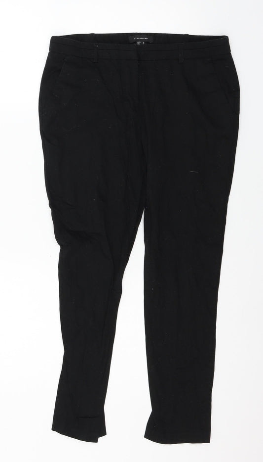Womens UK Size 10 Atmosphere Regular Fit  Black Trousers