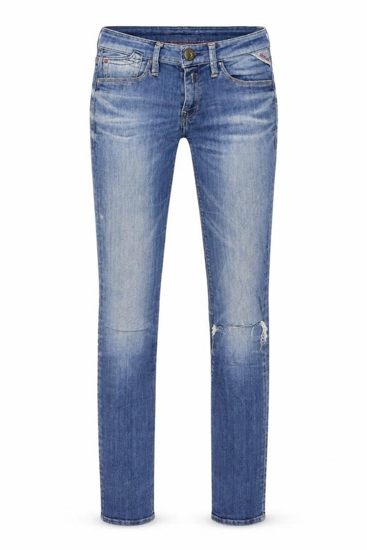 Womens UK Size 24 in Replay Regular Fit Straight Blue Jeans