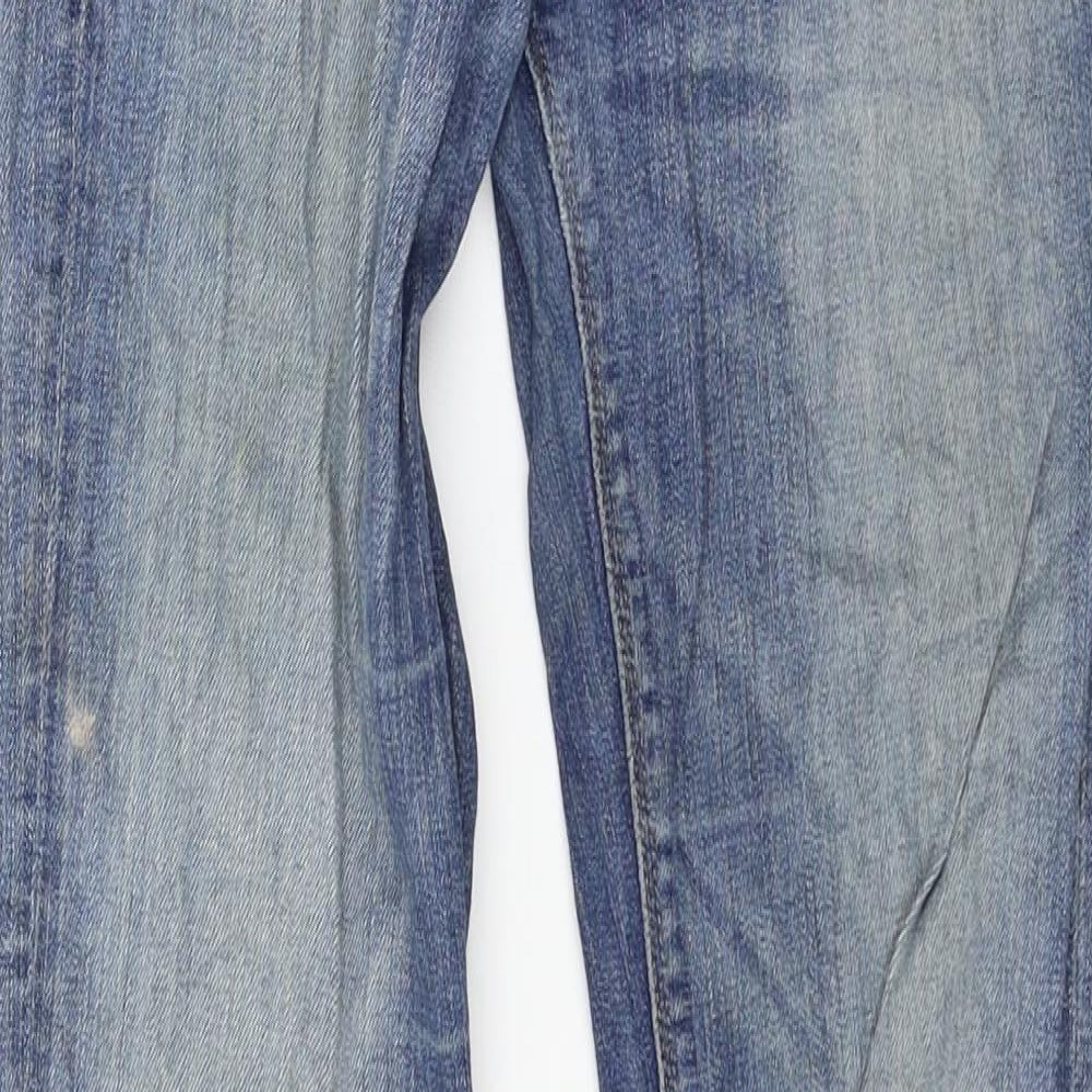 Replay Womens Blue  Denim Straight Jeans Size 24 in L30 in