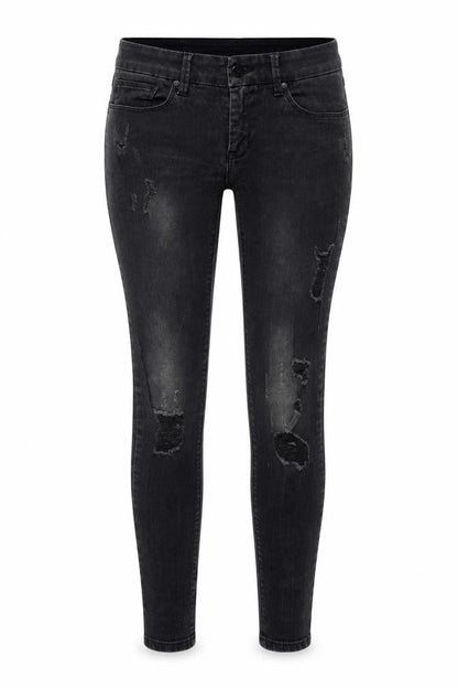 Womens UK Size 10 Mango Regular Fit Skinny Grey Jeans