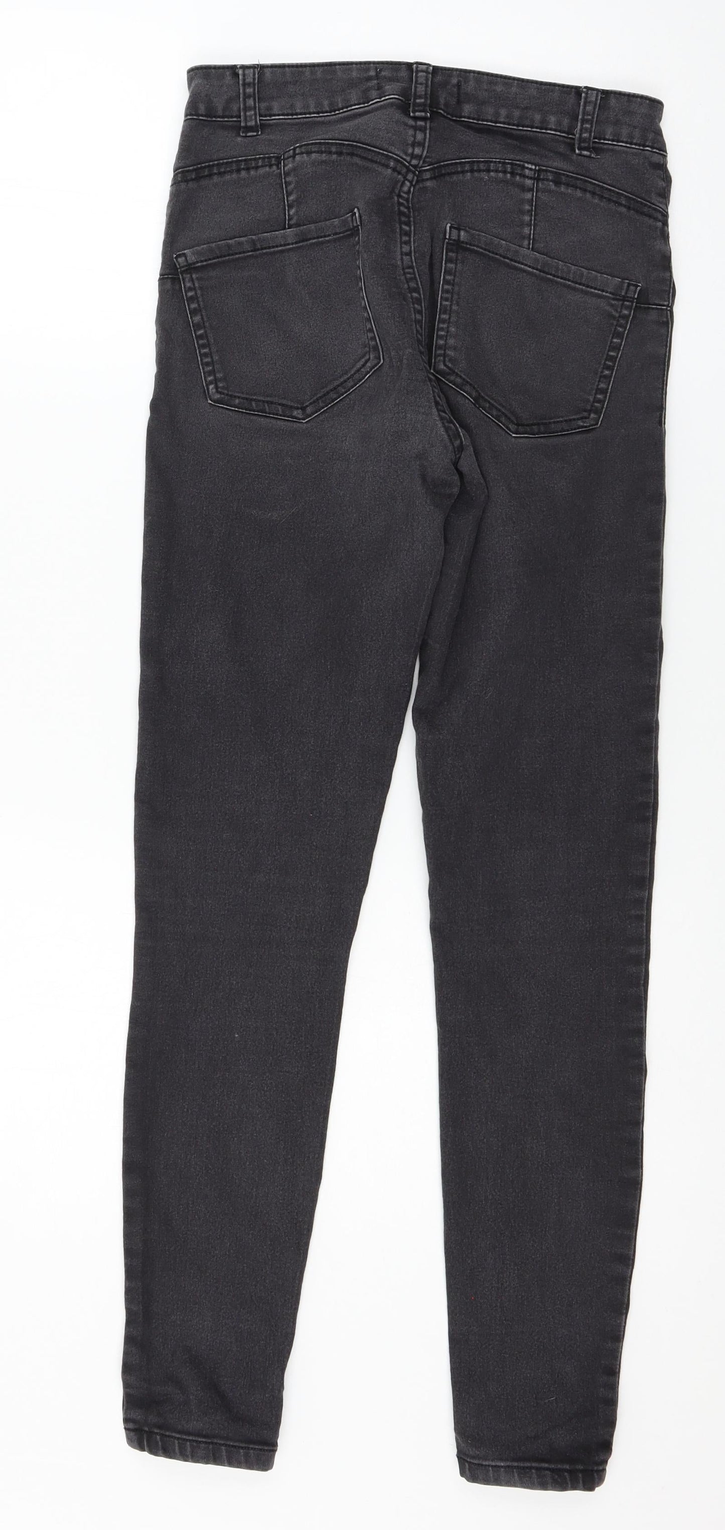 Denim & Co. Womens Grey  Denim Skinny Jeans Size 10 L28 in