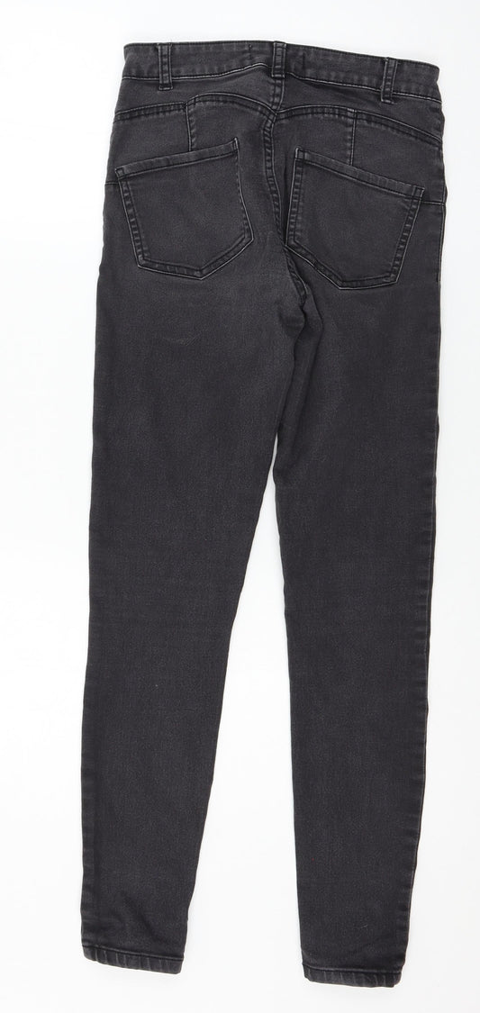 Denim & Co. Womens Grey  Denim Skinny Jeans Size 10 L28 in