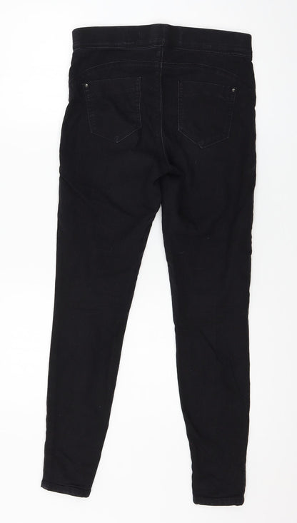 Denim & Co. Womens Black  Denim Jegging Jeans Size 10 L28 in