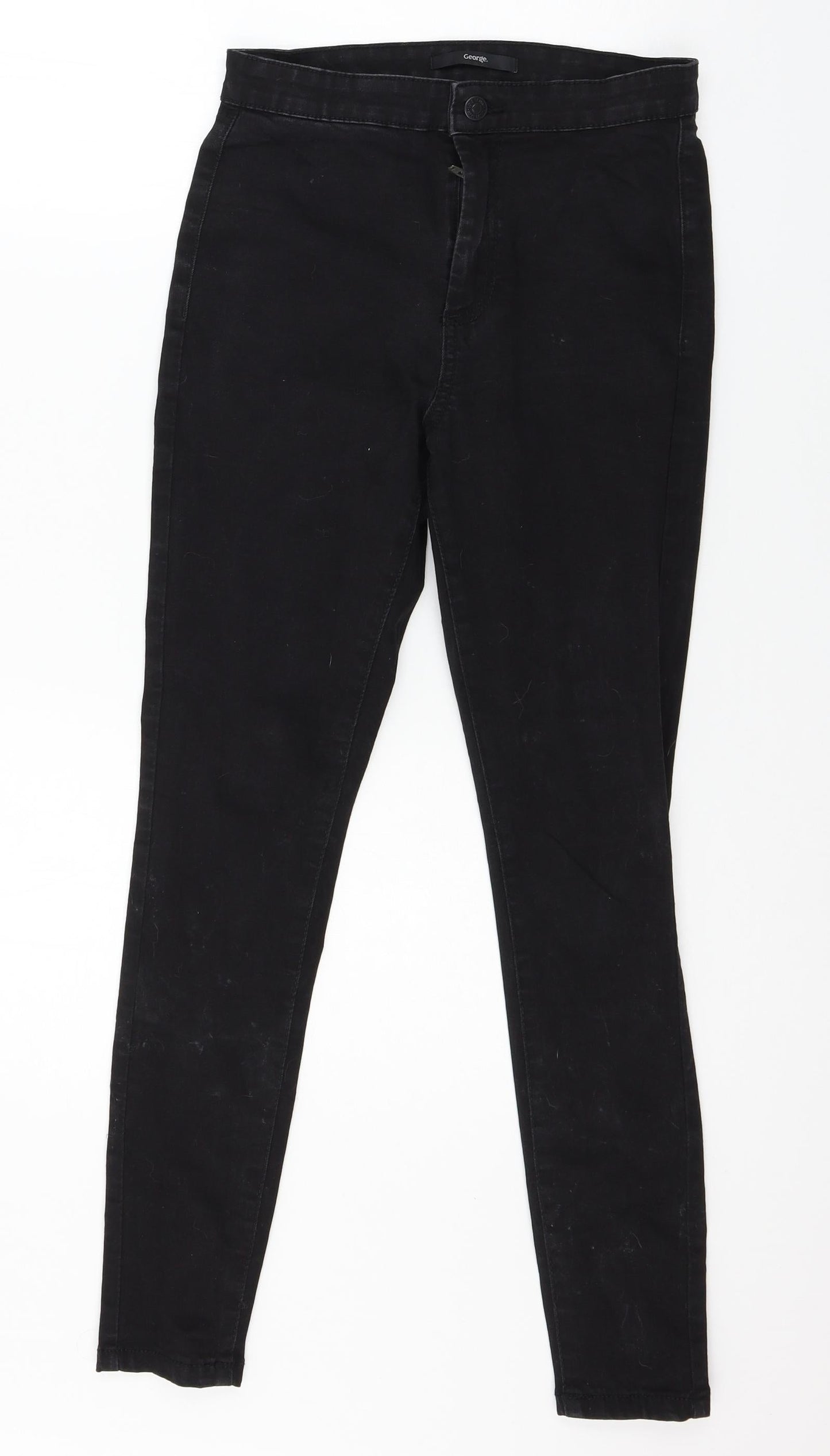 George Womens Black  Denim Skinny Jeans Size 8 L26 in