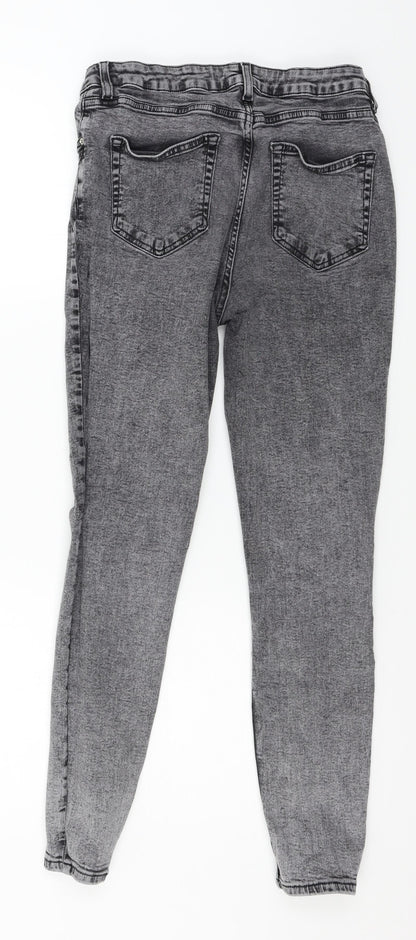 Denim & Co. Womens Grey  Denim Skinny Jeans Size 14 L26 in
