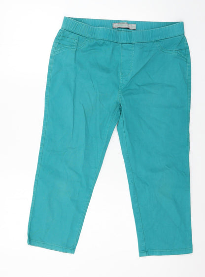 St Bernard Womens Blue  Denim Cropped Jeans Size 14 L21 in