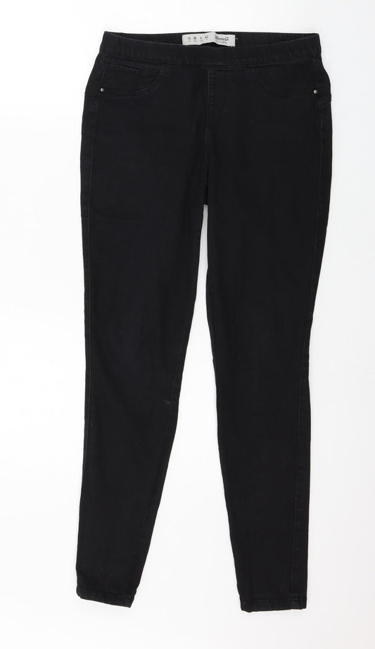 Denim & Co. Womens Black  Denim Jegging Jeans Size 10 L28 in