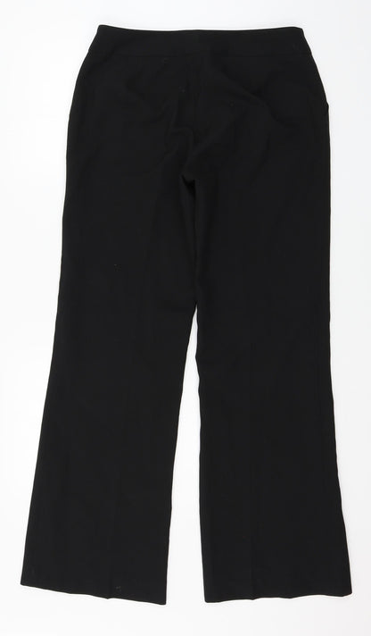 Womens UK Size 12 Xe Regular Fit  Black Trousers