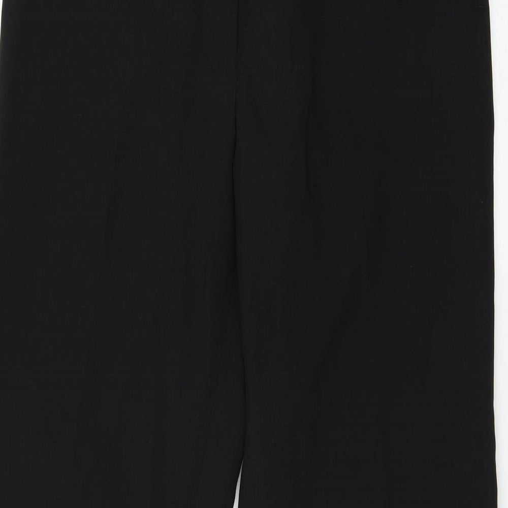Womens UK Size 12 Xe Regular Fit  Black Trousers