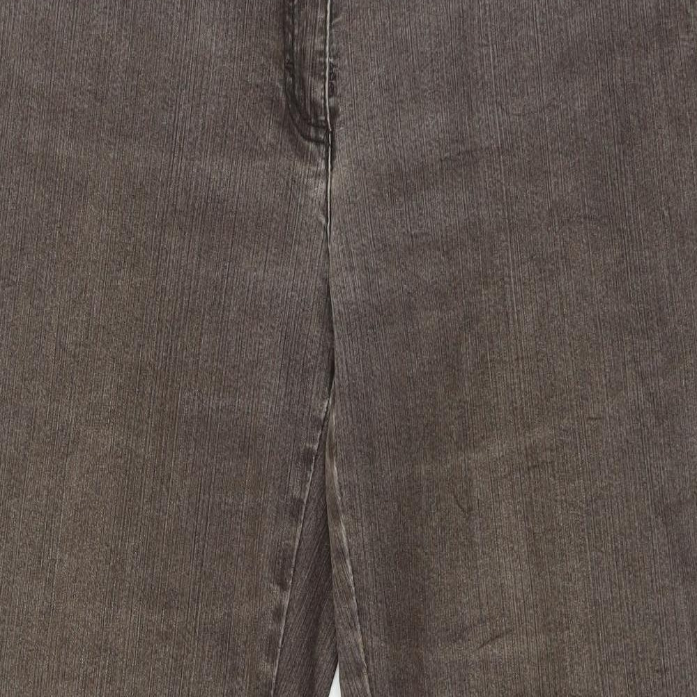 Brax Star Womens Brown  Denim Straight Jeans Size 34 in L27 in