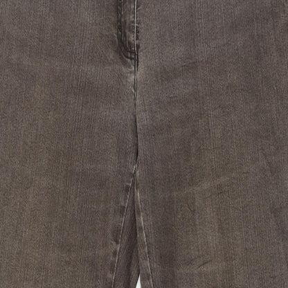Brax Star Womens Brown  Denim Straight Jeans Size 34 in L27 in