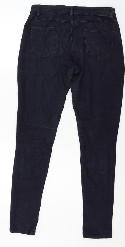 Peacocks Womens Blue  Denim Skinny Jeans Size 10 L30 in