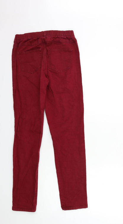 Preworn Womens Red  Denim Jegging Jeans Size 8 L29 in