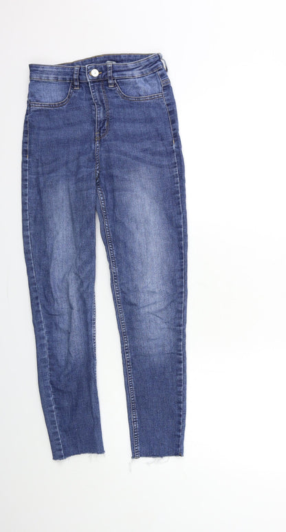 Womens UK Size 6 H&M Regular Fit Skinny Blue Jeans