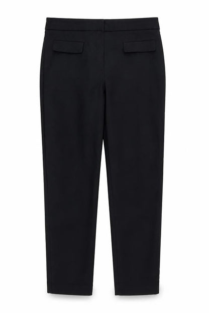 Womens UK Size 10 Mango Regular Fit  Black Trousers