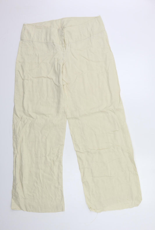 Womens UK Size 14 H&M Regular Fit  Beige Trousers