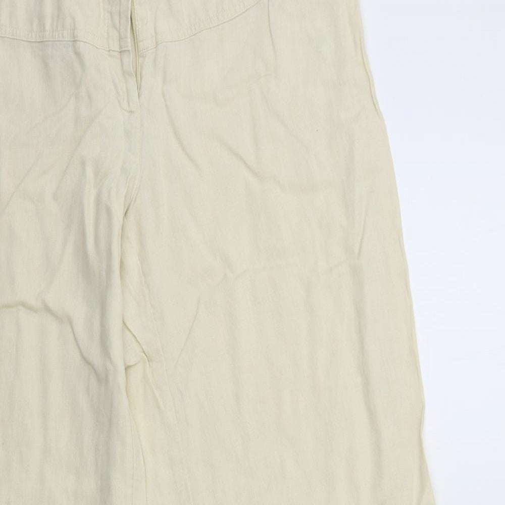 Womens UK Size 14 H&M Regular Fit  Beige Trousers