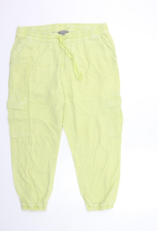 Womens UK Size 14 Principles Regular Fit  Green Trousers