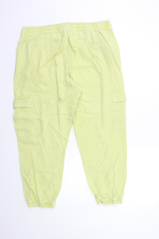 Womens UK Size 14 Principles Regular Fit  Green Trousers