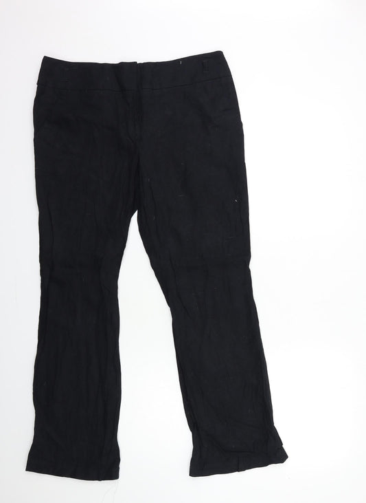 George Womens Black   Trousers  Size 14 L30 in