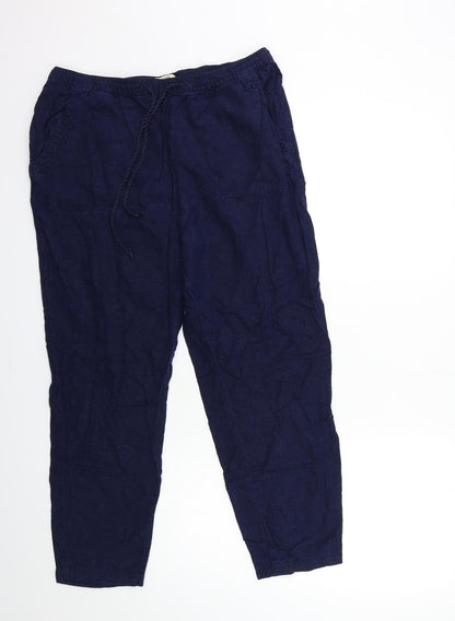 Womens UK Size 14 Papaya Regular Fit  Blue Trousers