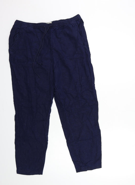 Womens UK Size 14 Papaya Regular Fit  Blue Trousers