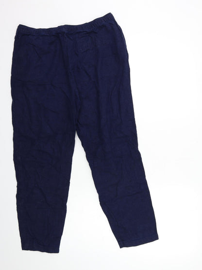 Womens UK Size 14 Papaya Regular Fit  Blue Trousers