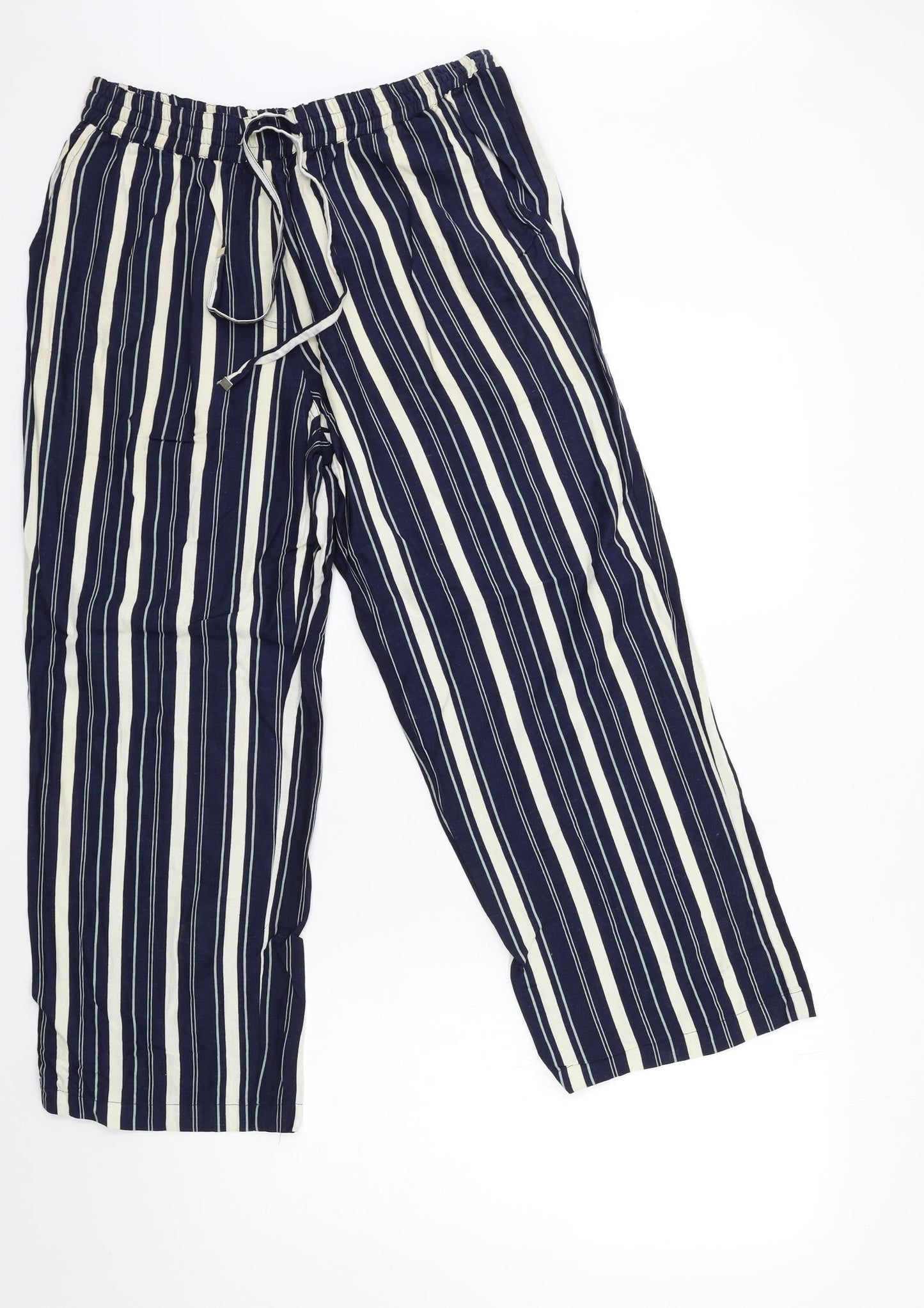 Anthology Womens Blue Striped  Trousers  Size 12 L26 in