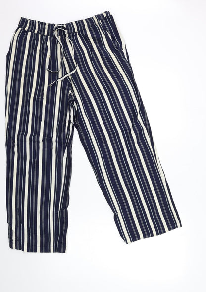 Anthology Womens Blue Striped  Trousers  Size 12 L26 in