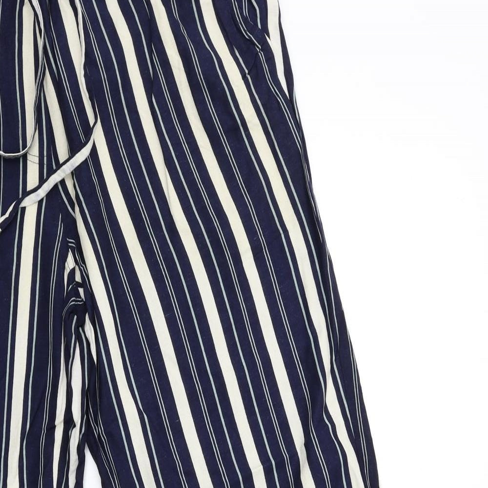 Anthology Womens Blue Striped  Trousers  Size 12 L26 in