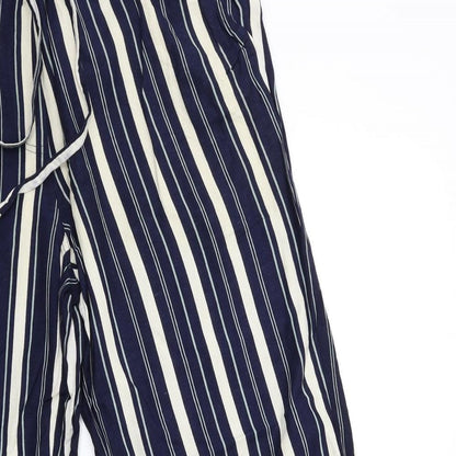 Anthology Womens Blue Striped  Trousers  Size 12 L26 in