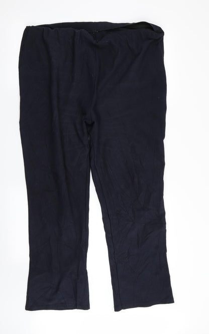 Womens UK Size 20 Preworn Regular Fit  Blue Trousers