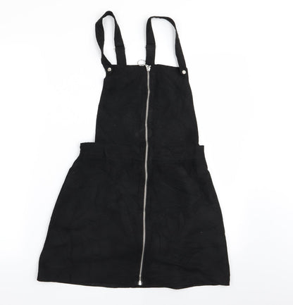 divided# Womens Black   Pinafore/Dungaree Dress  Size 6