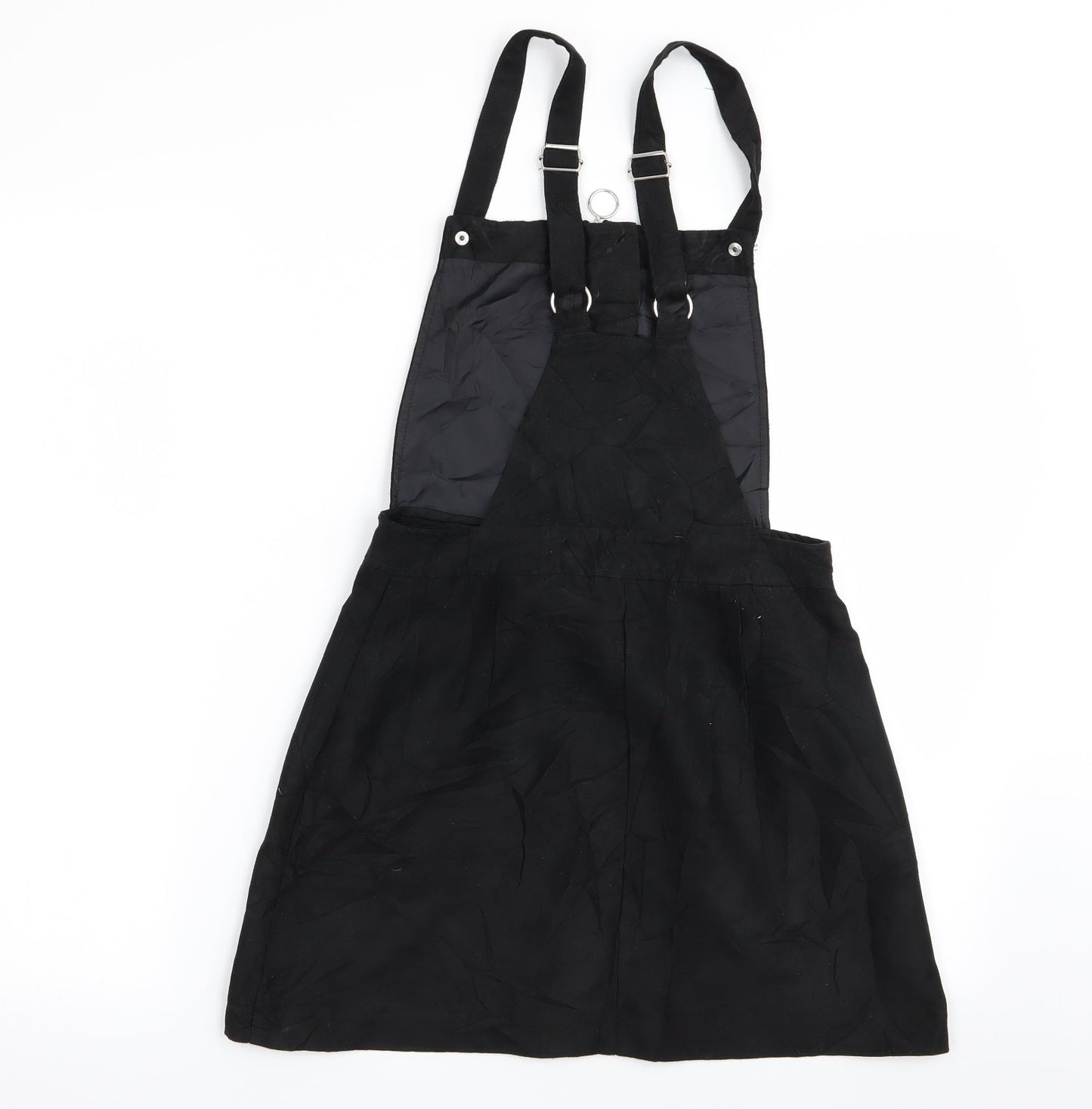 divided# Womens Black   Pinafore/Dungaree Dress  Size 6