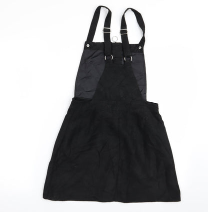 divided# Womens Black   Pinafore/Dungaree Dress  Size 6
