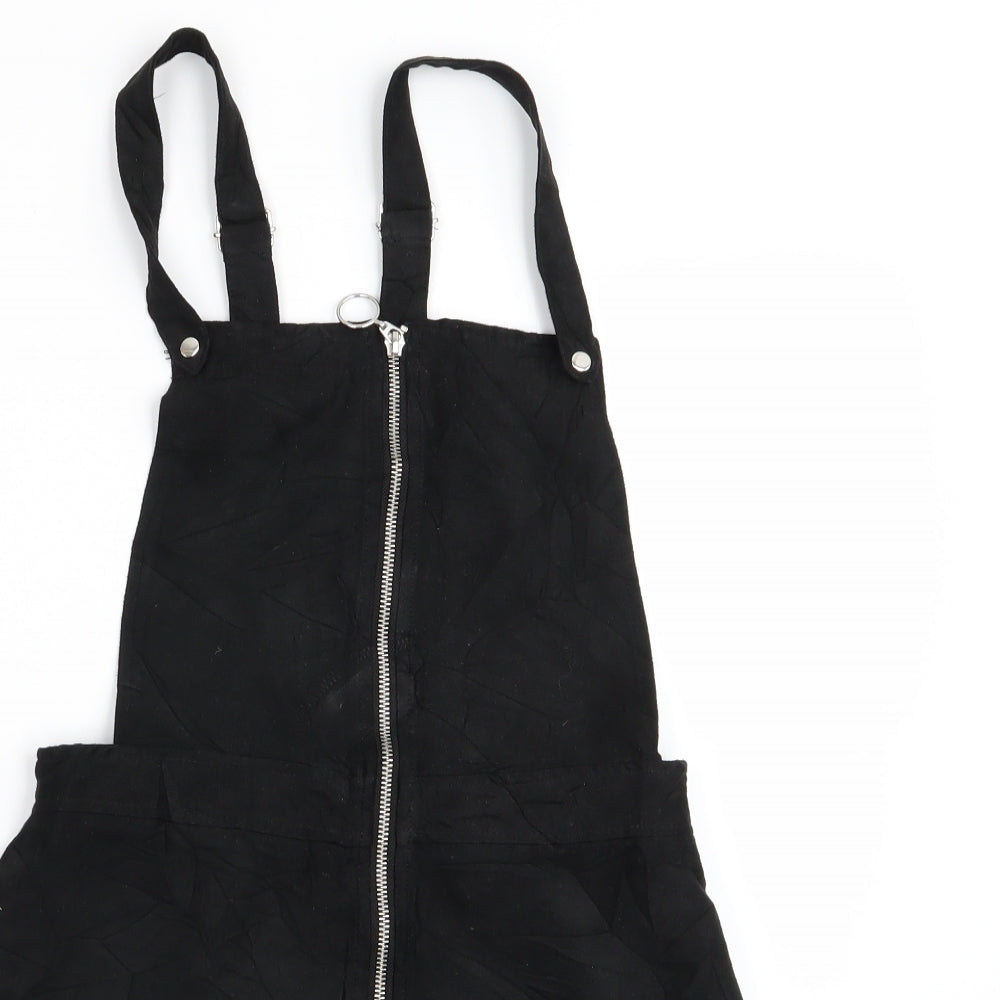 divided# Womens Black   Pinafore/Dungaree Dress  Size 6