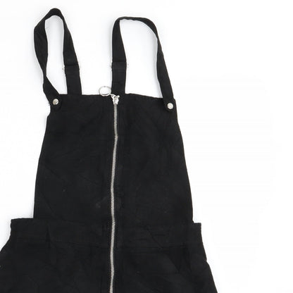 divided# Womens Black   Pinafore/Dungaree Dress  Size 6