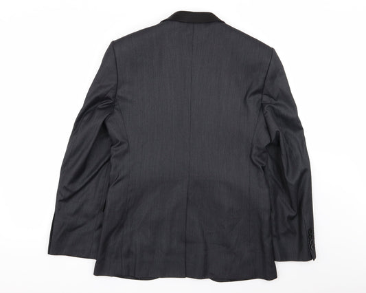 M&C Mens Black Striped  Jacket Blazer Size 46
