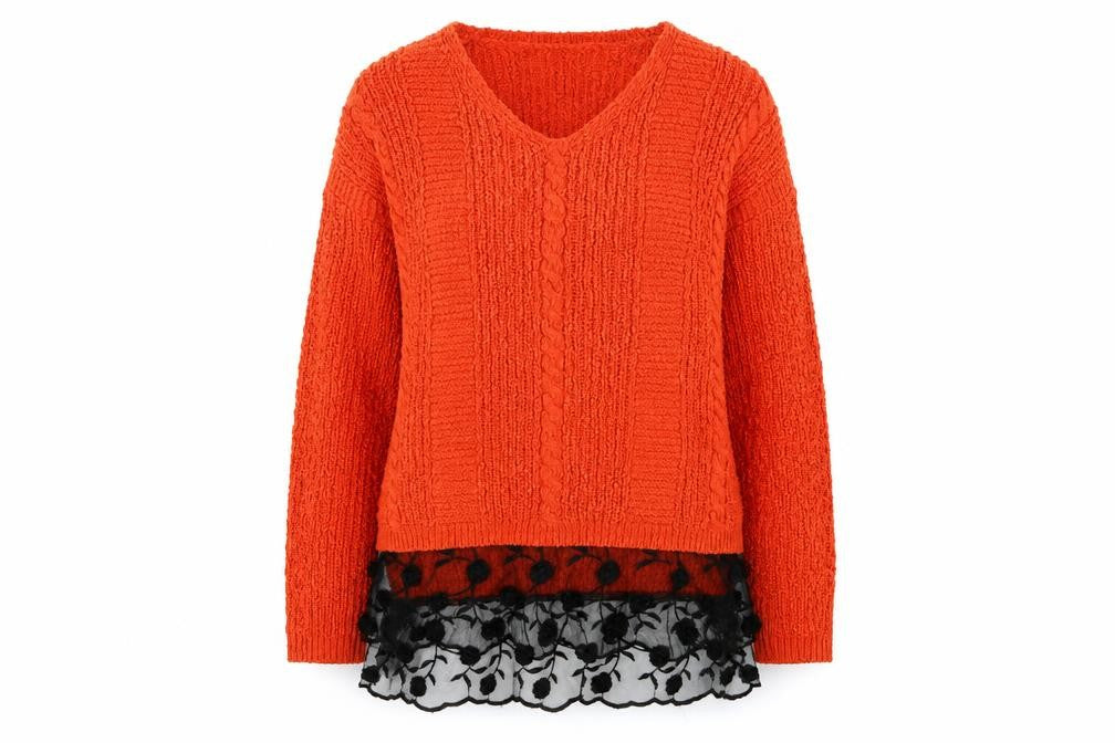 Womens UK Size 8 TU Orange Pullover Jumper