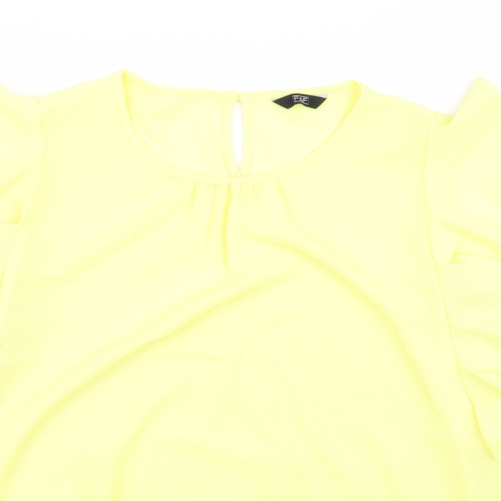 F&F Womens Yellow   Basic Blouse Size 16