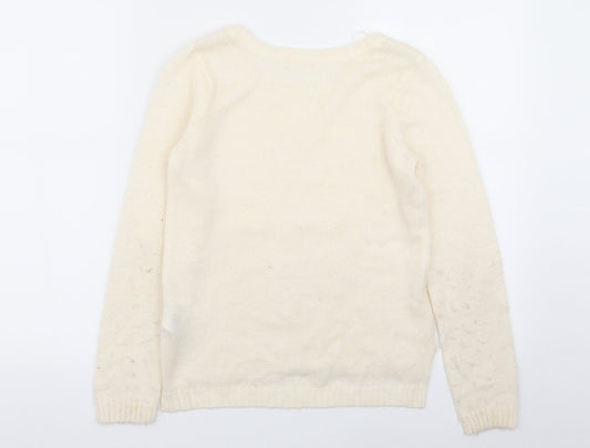 H&M Girls Beige   Pullover Jumper Size 11-12 Years