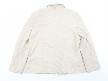 EWM Womens Beige   Jacket Blazer Size 16