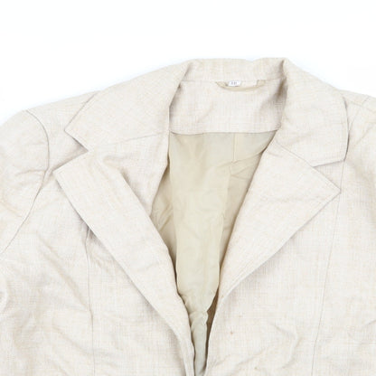 EWM Womens Beige   Jacket Blazer Size 16