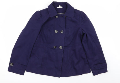 Womens UK Size 12 M&S Purple Overcoat